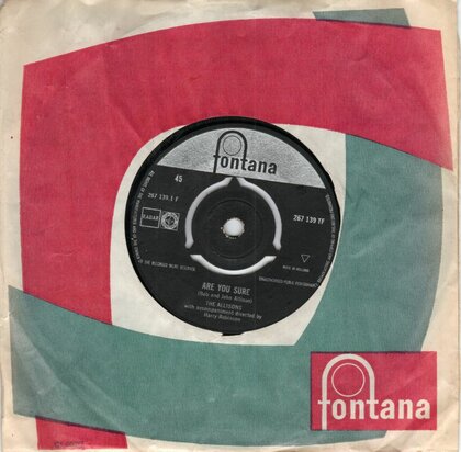 Allisons - Are you sure + There's one thing more (Vinylsingle)