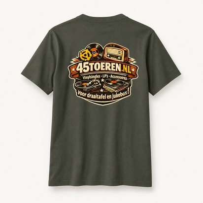 T-Shirt Groen maat L "Met Jou wil ik wel een plaatje draaien"