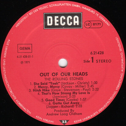 The Rolling Stones - Out Of Our Heads (Vinyl LP)