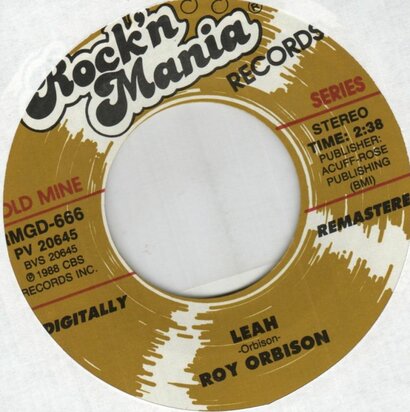 Roy Orbison - Leah + Pretty One (Vinylsingle)