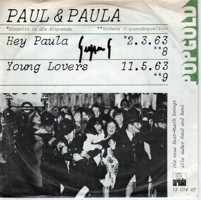 Paul & Paula - Hey Paula + Young lovers (Vinylsingle)