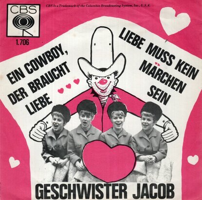 Geschwister Jacob - Ein cowboy, der braucht liebe + Liebe muss kein marchen sein (Vinylsingle)