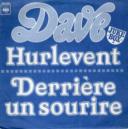 Dave - Hurlevent   + Derrire Un Sourire (Vinylsingle)
