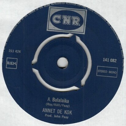 Annet de Kok - Balalaika + 'n Illusie (Vinylsingle)