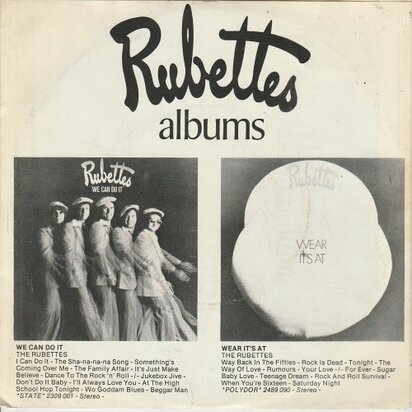 Rubettes - Foe dee oh dee + With you (Vinylsingle)