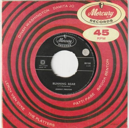 Johnny Preston - Running bear + My heart knows (Vinylsingle)