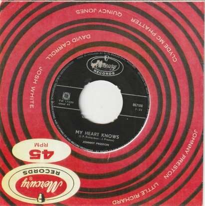 Johnny Preston - Running bear + My heart knows (Vinylsingle)