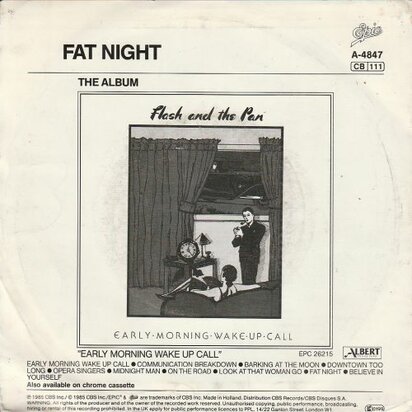 Flash & the Pan - Midnight man + Fat night (Vinylsingle)