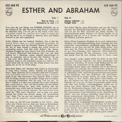Esther & Abraham Ofarim - Esther And Abraham (EP) (Vinylsingle)