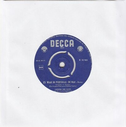 Caterina Valente - Jimmy - Du + Es War In Portugal Im Mai (Vinylsingle)