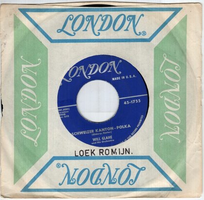 Will Glah Und Sein Orchester - Schweizer Kanton-Polka + Liechtensteiner Polka (Vinylsingle)
