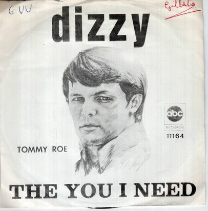 Tommy Roe - Dizzy + The you I need (Vinylsingle)
