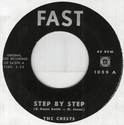 The Crests - Step By Step + Oh Gee! (Vinylsingle)