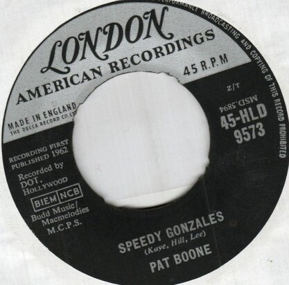 Pat Boone - Speedy Gonzales + The locket (Vinylsingle)