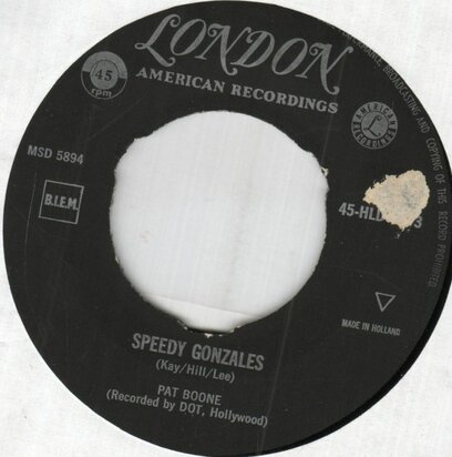 Pat Boone - Speedy Gonzales + The locket (Vinylsingle)