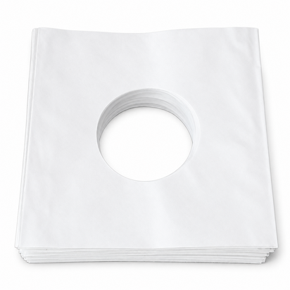 Wit Papieren Hoezen voor vinylsingles (Standaard) - per 100 stuks