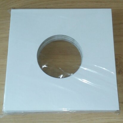 Wit Kartonnen hoezen voor vinylsingles - per 20 stuks