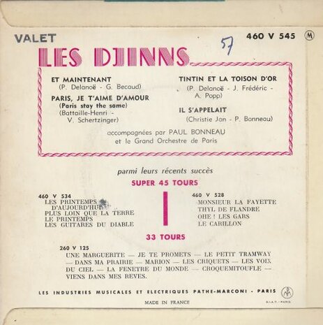 Les Djinns - Et Maintenant (EP) (Vinylsingle)