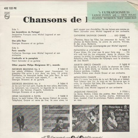 Various - Chansons De France (EP) (Vinylsingle)