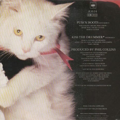 Adam Ant - Puss 'n Boots + Kiss the drummer (Vinylsingle)