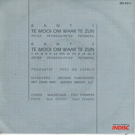Yves - Te Mooi Om Waar Te Zijn + (instr.) (Vinylsingle)