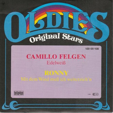 Camillo Felgen / Ronny - Edelweiss + Mit den wind muss ich weiterzieh'n  (Vinylsingle)