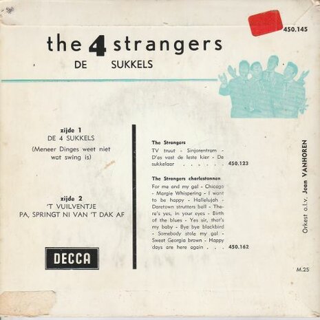 Strangers - De 4 sukkels + 't vuilventje + Pa springt ni van 't dak (Vinylsingle)