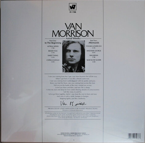 VAN MORRISON - ASTRAL WEEKS (Vinyl LP)