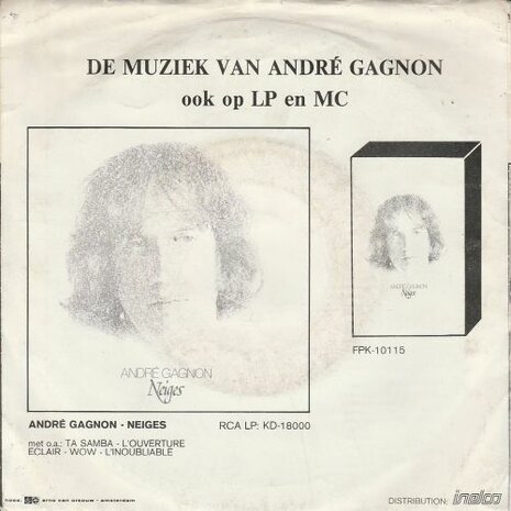 Andre Gagnon - Ta Samba + Wow (Vinylsingle)