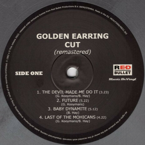 GOLDEN EARRING - CUT -COLOURED VINYL- (Vinyl LP)