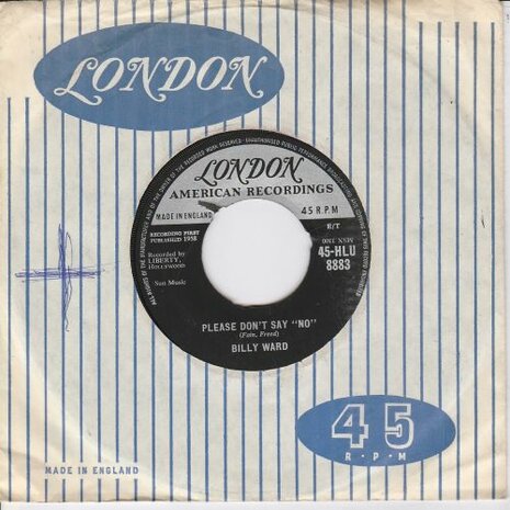 Billy Ward - Please Don't Say "No" + Behave, Hula Girl (Vinylsingle)