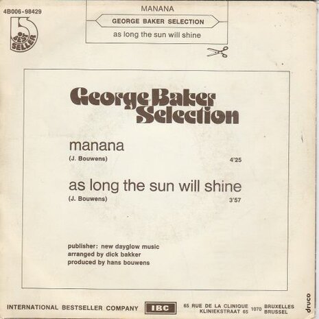 George Baker Selection - Manana + As long the sun will shine (Vinylsingle)