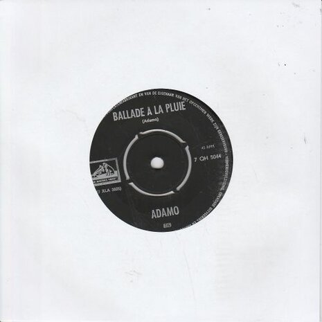 Adamo - Ballade a la pluie + Ma tete (Vinylsingle)