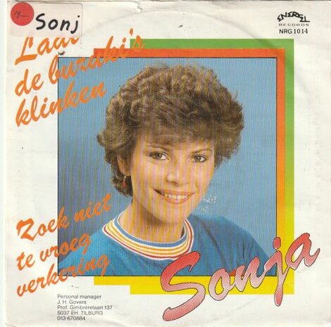 Sonja - Laat de bouzouki's klinken + Zoek niet te vroeg verkering (Vinylsingle)