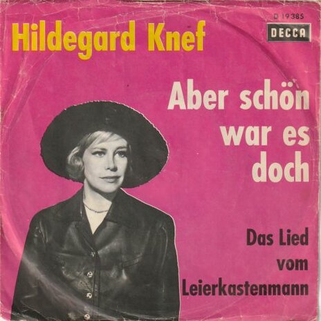 Hildegard Knef - Aber Schon War Es Doch + Das Lied Vom Leierkastenmann (Vinylsingle)