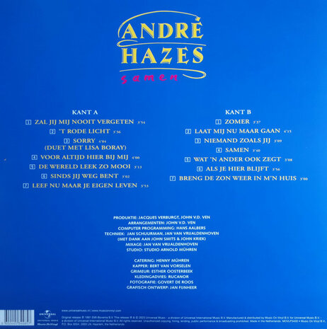 ANDRE HAZES - SAMEN -COLOURED- (Vinyl LP)
