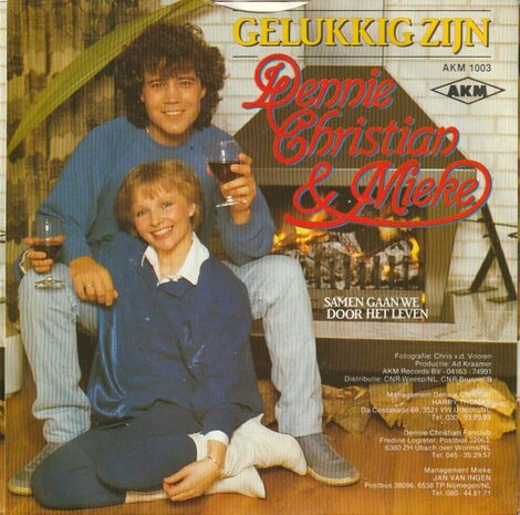 Dennie Christian & Mieke - Gelukkig zijn + Samen gaan we door het leven (Vinylsingle)