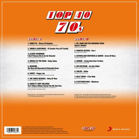 VARIOUS - TOP 40 -70'S- (Vinyl LP)