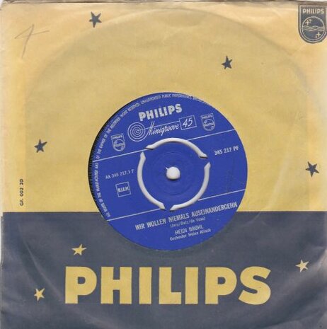 Heidi Bruhl - Wir wollen niemals auseinandergehn + Mister love (Vinylsingle)
