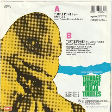 Partners in Kryme - Turtle power + (album version) (Vinylsingle)