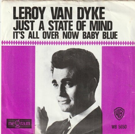 Leroy van Dyke - It's All Over Now Baby Blue + Just A State Of Mind (Vinylsingle)