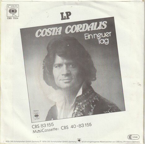 Costa Cordalis - Was Nun Kleiner Mann + Tanz Mit Mir Im Sommerwind (Vinylsingle)
