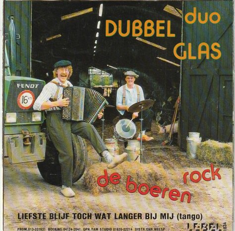 Dubbel Glas - De boerenrock + Liefste blijf toch wat langer bij mij (tango) (Vinylsingle)