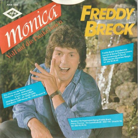Freddy Breck - Monica + Voll auf die pauke hau'n (Vinylsingle)