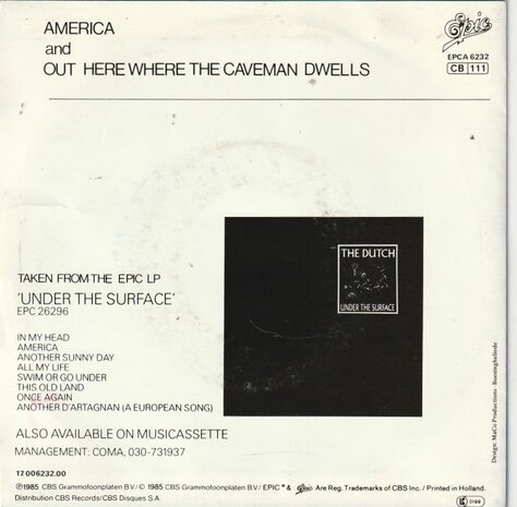 Dutch - America + Out Here Where The Caveman Dwells (Vinylsingle)