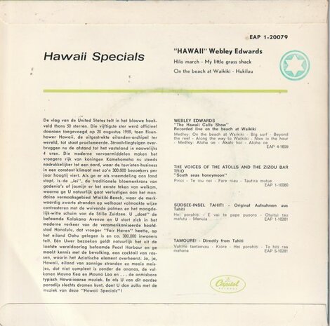 Webley Edwards - Hawaii Specials (EP) (Vinylsingle)