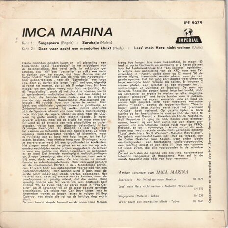 Imca Marina - Singapora (EP) (Vinylsingle)