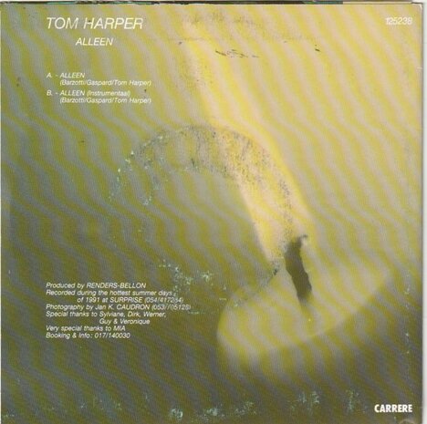 Tom Harper - Alleen + (instr.) (Vinylsingle)