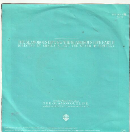 Sheila E. - Glamorous life + (part II) (Vinylsingle)