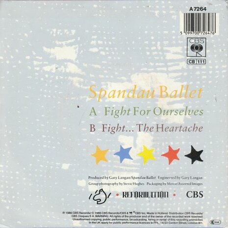 Spandau Ballet - Fight for ourselves + Fight the heartache (Vinylsingle)